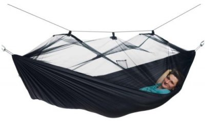 AMAZONAS  - H&auml;ngematte Moskito-Traveller Extreme - Hamac noir/gris