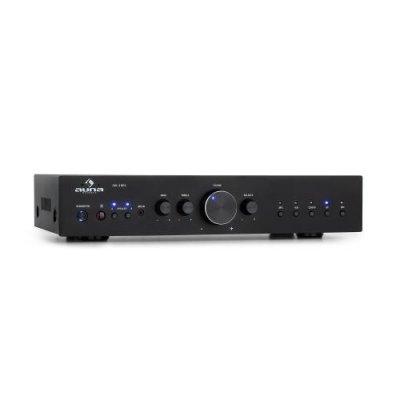 AUNA Amplificateur HiFi -  - AV2-CD608BT - 4 canaux - Bluetooth - USB MP3 - 4 x 100 W RMS