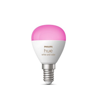 PHILIPS HUE Ampoule connect&eacute;e Led sph&eacute;rique  E14 5,1W - White & Color