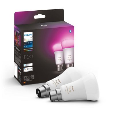 PHILIPS HUE Ampoule connect&eacute;e  W&CA 75W pack de 2 standard B22