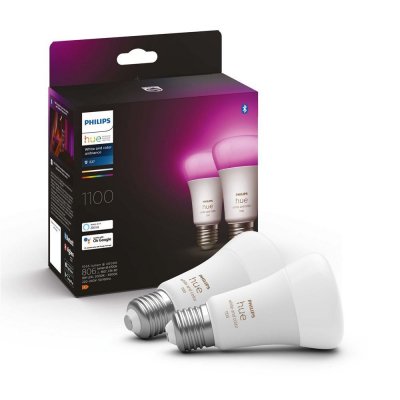 PHILIPS HUE Ampoule connect&eacute;e  W&CA 75W pack de 2 standard E27