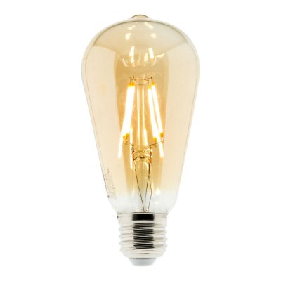 ELEXITY Ampoule D&eacute;co filament LED ambr&eacute;e 4W E27 400lm 2500K - Edison 