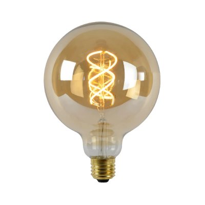 LUCIDE Ampoule E27 LED - 5W - 260lm - 2200K D12,5 cm - Ambre filament - Dimmable