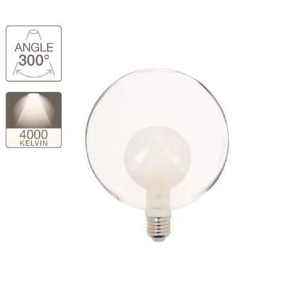 XANLITE Ampoule Filament LED double verre globe, culot E27, 180 Lumens