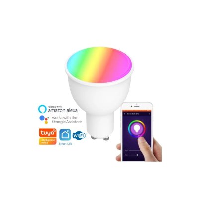 NIVIAN Ampoule gu10 connect&eacute;e wifi rgb compatible google home et alexa -