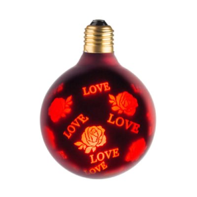 ECOLICHT Ampoule lampe d&eacute;co love g95 e27 - rouge