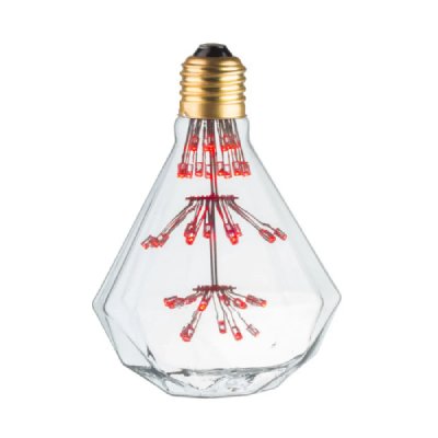 ECOLICHT Ampoule lampe d&eacute;corative diamant rouge e27