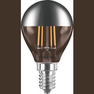  Ampoule led Sph&eacute;rique E14 35W Blanc Chaud Calotte Argent&eacute;e, Verre - Philips