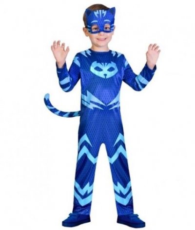  Amscan PJMASQUES YOYO-Catboy Deguisement, 9902954, Bleu, 7/8 ans