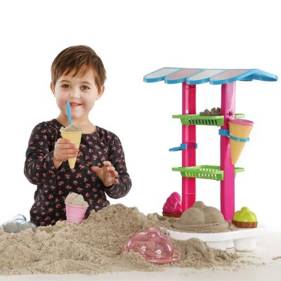 ANDRONI  set de jeu pour pr&eacute;sentoir &agrave; glace 46 cm 12 pi&egrave;ces rose/blanc