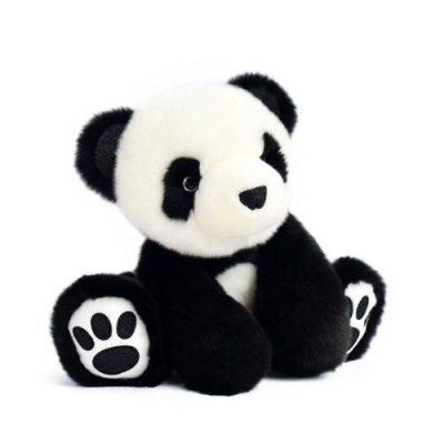 HISTOIRE D OURS Animal en peluche Doudou et Compagnie So Chic Panda Noir 25 cm