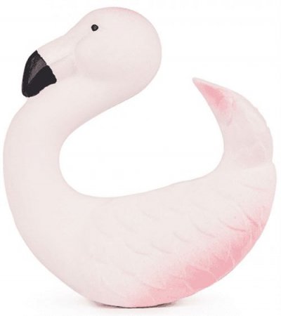 OLI & CAROL Anneau de dentition bracelet en latex d'h&eacute;v&eacute;a Flamant rose