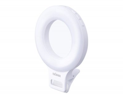 DOTZ Anneau lumineux LED D&ouml;rr pour Smartphone SLR-9 Blanc