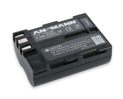 ANSMANN  A-Nik EN EL 3E - Pile pour appareil photo Li-Ion 1400 mAh - pour Nikon D200, D200 Kit, D80