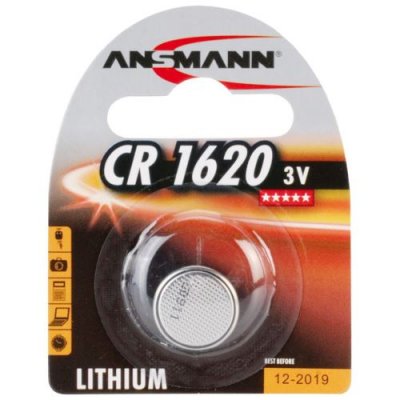 ANSMANN  Lot de 3 piles bouton en lithium ""CR1620"", 3 volt, 1 pile sous
