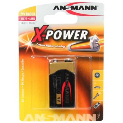 ANSMANN  X-POWER 9 V-Block - Batterie 6LF22 - Alcaline 