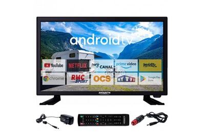 ANTARION  TV LED 22"" 55cm T&eacute;l&eacute;viseur FULL HD ANDROID Bluetooth Smart TV Camping Car
