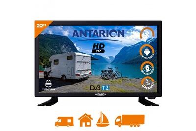ANTARION  TV LED 22"" 55cm T&eacute;l&eacute;viseur Full HD ANDROID Smart TV Camping Car