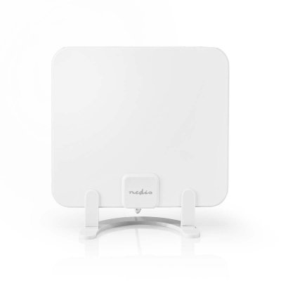 NEDIS Antenne hdtv d'int&eacute;rieur 0 - 25 km gain de 30 db fm/vhf/uhf blanche