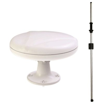 ANTARION Antenne tnt Omnidirectionnelle 35dB + Mat Traversant Camping Car Caravane - 
