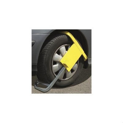 MOTTEZ Antivol bloque roue voiture ou caravane - A068P - Jaune - 