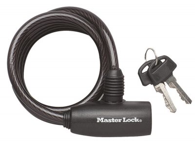 MASTER LOCK Antivol Masterlock Antivol Velo Cable 1.80m x &Oslash; 8mm &agrave; cl&eacute; - Noir
