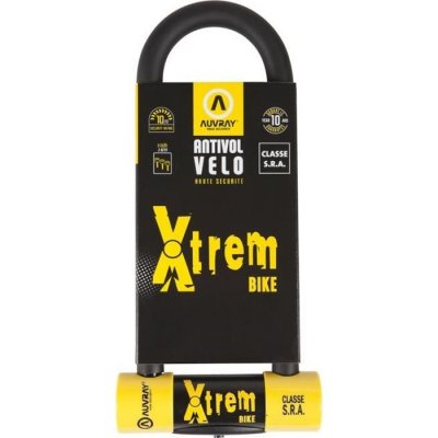 AUVRAY Antivol velo u 80 x 250mm x trem bike sra diametre 16 noir/jaune