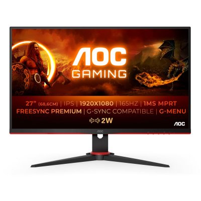 AOC  G2 27G2SPAE/BK 27"" LED Full HD 1 ms Noir, Rouge