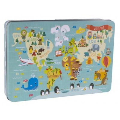 APLI  Puzzle 24 pi&egrave;ces mappemonde