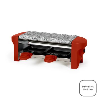 LIVOO Appareil &agrave; raclette 2 personnes 350w rouge - DOC156RO - 
