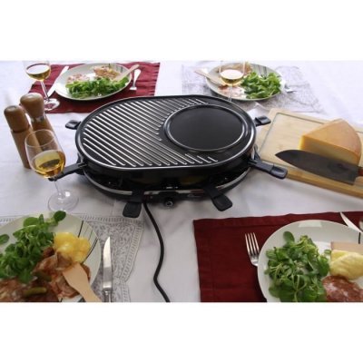 LITTLE BALANCE Appareil &agrave; raclette 3-en-1 -  - Multi Cheese - 8 personnes - 1200 W - Bleu nuit