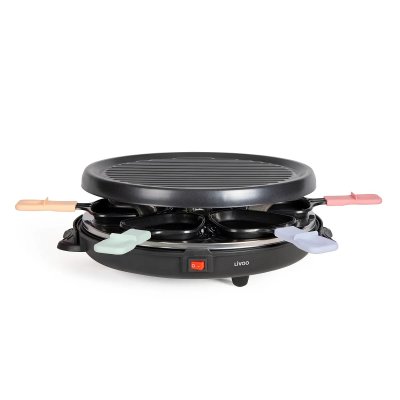 LIVOO Appareil &agrave; raclette 6 personnes Noir