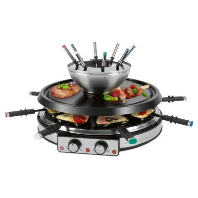PROFICOOK Appareil &agrave; raclette et fondue 8 personnes PC-RG/FD1245