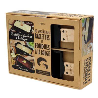 COOKUT Appareil &agrave; raclette et fondue &agrave; la bougie pour 2 personnes 