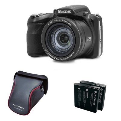 KODAK Appareil photo Bridge  AZ425 Black + 1 Batterie + Etui