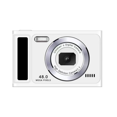  Appareil Photo Compact 48MP 1080P avec Zoom 8x, Ecran IPS 2,4 Pouces + Carte 32G, Blanc