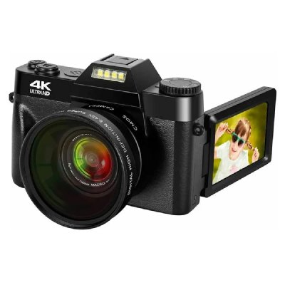YONIS Appareil Photo Num&eacute;rique 48MP Cam&eacute;scope 4K Zoom 16X Wifi  Noir