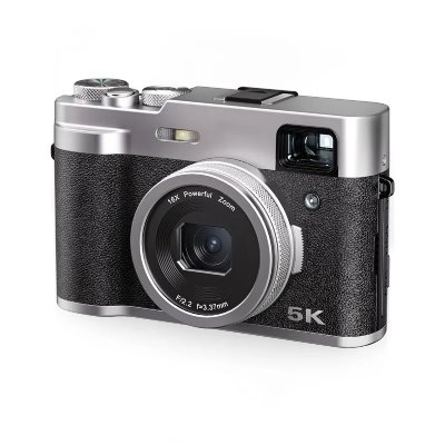 INF Appareil photo num&eacute;rique 5K avec cam&eacute;ras avant et arri&egrave;re, viseur, autofocus Le noir