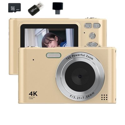  Appareil Photo Num&eacute;rique VURAHOME C15 1080P Zoom 16X &Eacute;cran 2,4"" 32Go Or