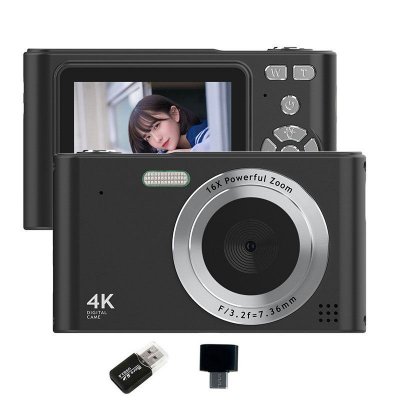  Appareil Photo Num&eacute;rique VURAHOME C15 1080P Zoom 16X &Eacute;cran 2,4"" Enfants Adultes Noir