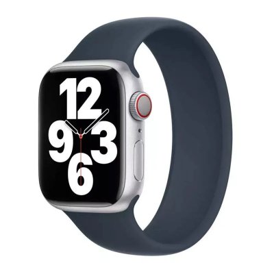 APPLE  Bracelet Boucle unique en Silicone pour  Watch - Bleu Orage Taille 9