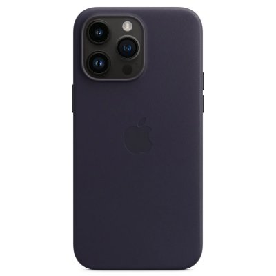 APPLE  Coque en cuir pour iPhone 14 Pro Max avec MagSafe - Encre 