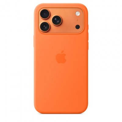 APPLE  Coque en silicone avec MagSafe Orange - iPhone 17 Pro Max
