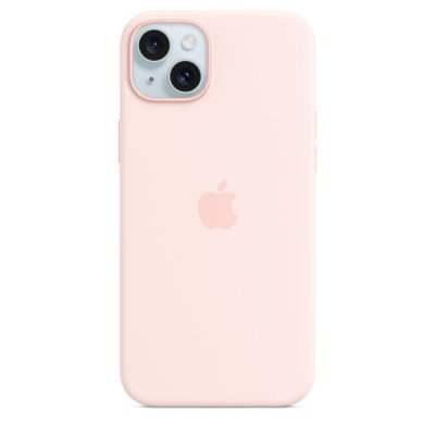 APPLE  Coque en silicone avec MagSafe pour iPhone 15 Plus - Rose p&acirc;le  iPhone 15 Plus - Neuf