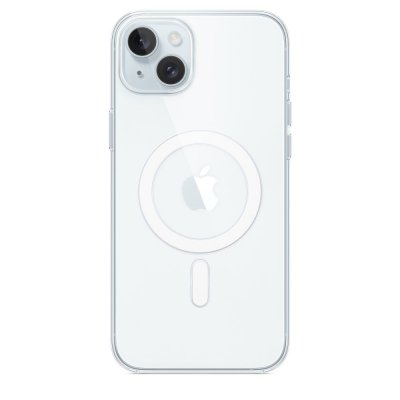 APPLE  Coque en silicone avec MagSafe pour iPhone 15 Plus Transparent 