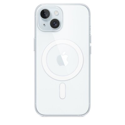 APPLE  Coque en silicone avec MagSafe pour iPhone 15 Transparente 