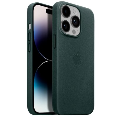 APPLE  Coque Leather MagSafe iPhone 14 Pro Max - Forest Green