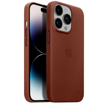 APPLE  Coque Leather MagSafe iPhone 14 Pro Max - Umber