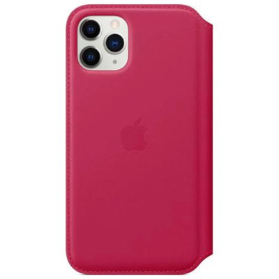 APPLE  &Eacute;tui de t&eacute;l&eacute;phone Leather Folio iPhone 11 Pro - Raspberry