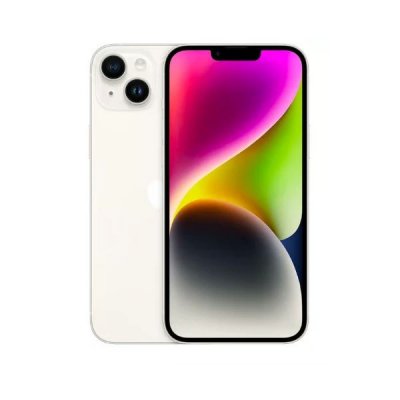Apple iPhone 14 6,1"" 5G Double SIM 256 Go Blanc Lumi&egrave;re Stellaire Reconditionn&eacute; Grade A Lagoona 